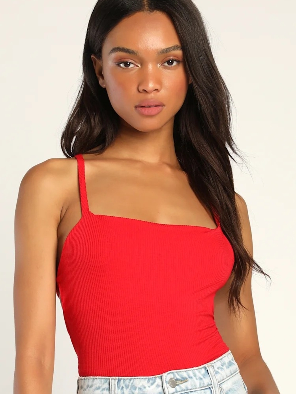 Lulu's Red Ribbed One-Piece - Picture 6 of 8